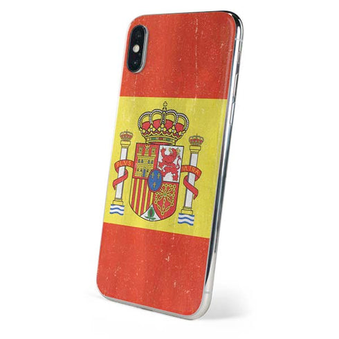 Spain Flag Distressed iPhone X Skin